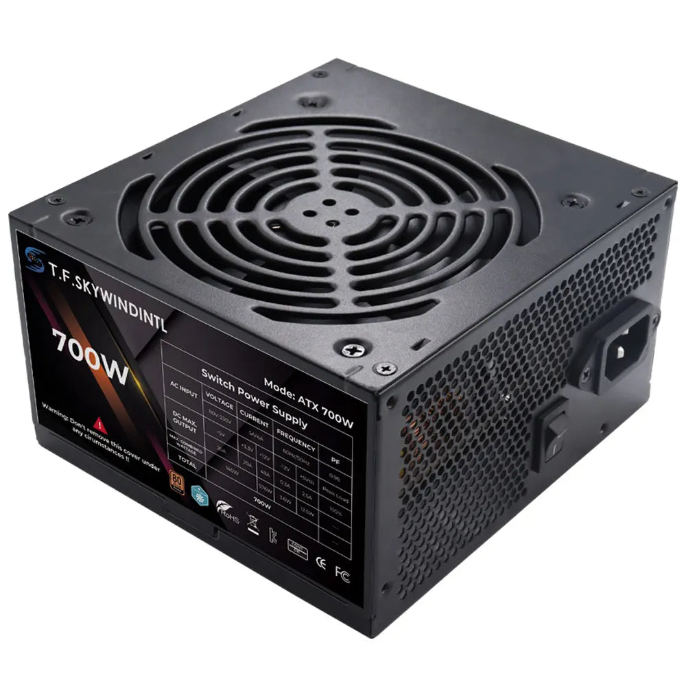 T.F.SKYWINDINTL PC PSU Power Supply 700W Game Gamer RGB 120mm Fan 110V 220V ATX Desktop Computer Power Supply For BTC Pc gamer