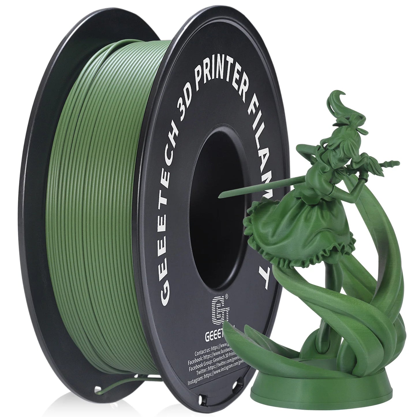 Geeetech 1kg 1.75mm Matte PLA 3D Printer Filament Vacuum Packaging Overseas Warehouses A variety of Colors Fast Ship