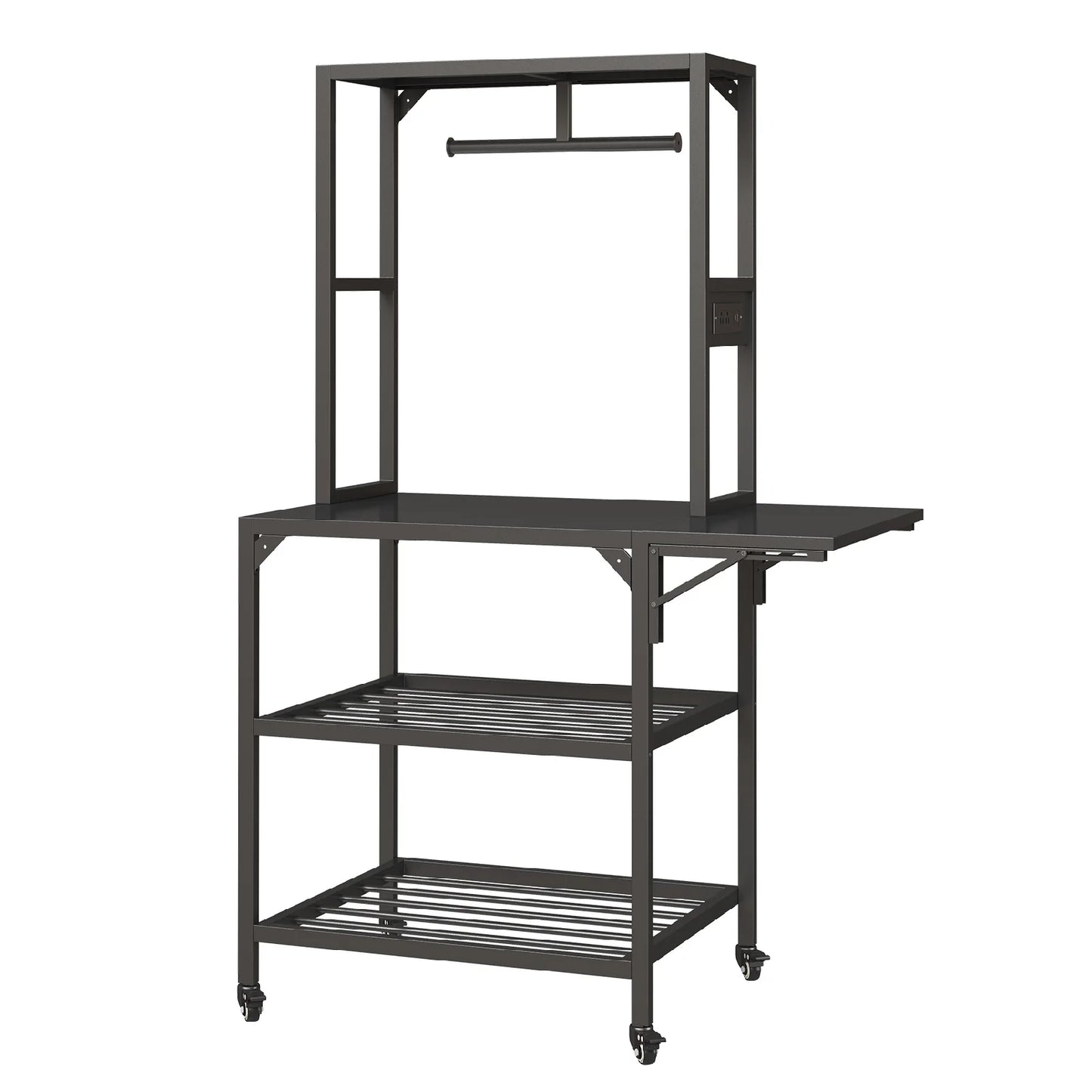 3D Printer Stand, Heavy Duty 3D Printer Table Stand with Filament Storage Rack, T-Shaped Spools Holder Rack with Wheels,3D Print