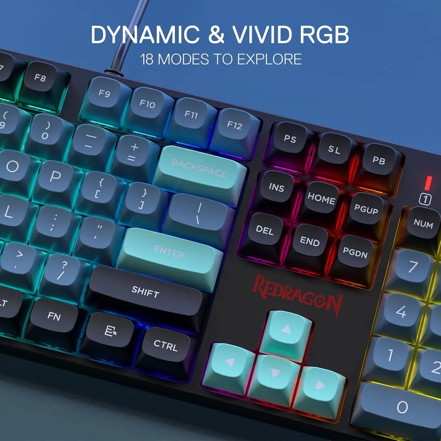 Redragon K582 SE Wired RGB 104 Keys Mechanical ,Dynamic 16.8M RGB Backlit Gaming Keyboard,Red Switches