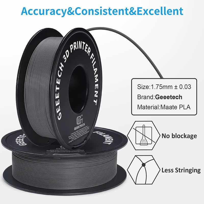 Geeetech 1kg 1.75mm Matte PLA 3D Printer Filament Vacuum Packaging Overseas Warehouses A variety of Colors Fast Ship