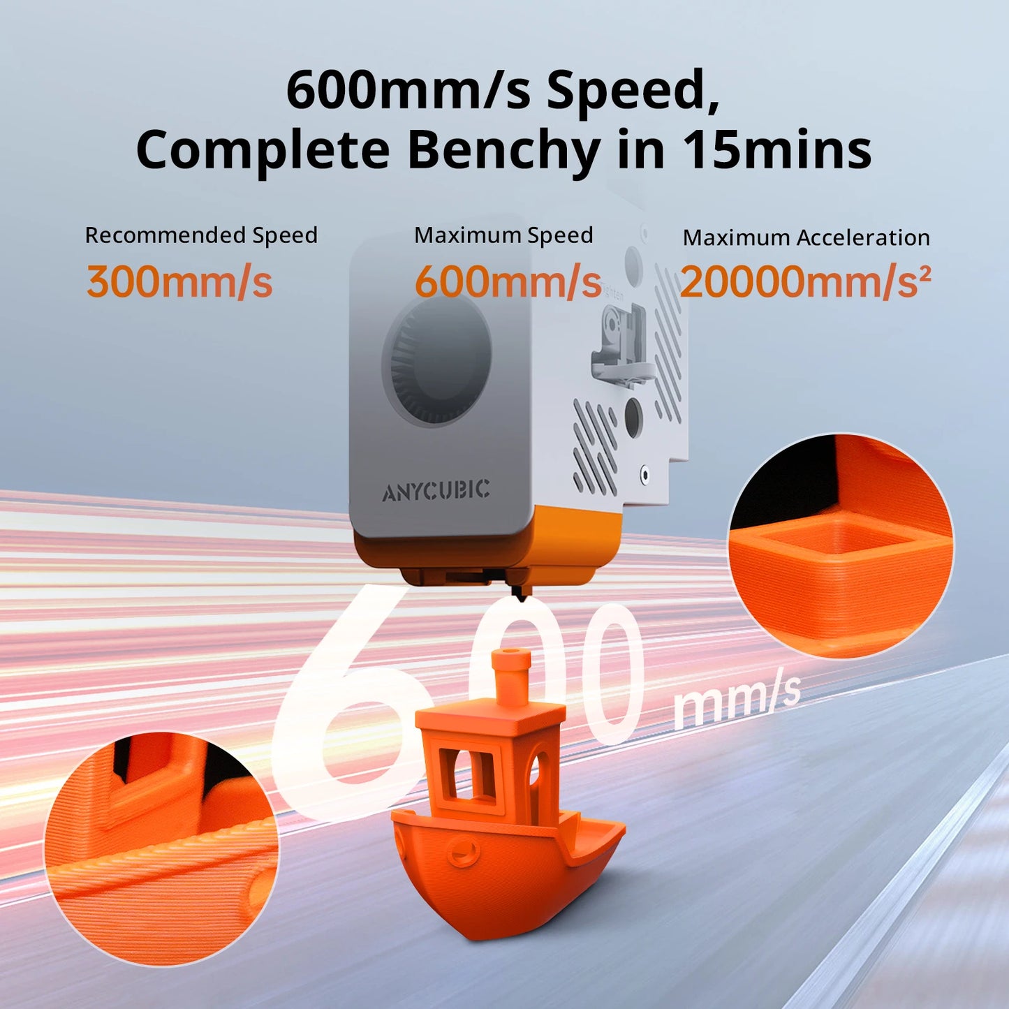 Anycubic Kobra S1 AE Version 3D Printer Core XY Stable Structure Max Speed 600mm/s High Precision Ultra-Quiet 3D Printer