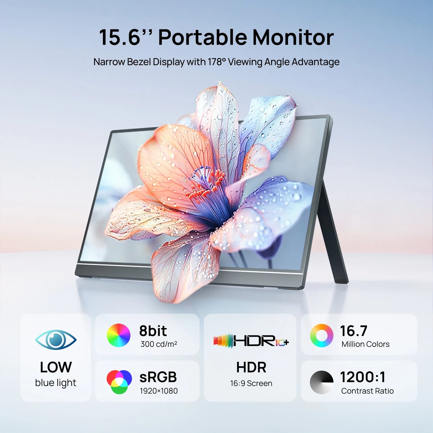 ARZOPA 15.6 inch Portable Monitor FHD 1080P IPS USB-C Mini-HDMI External Second Screen for Mac Laptop PC Switch Xbox PS4/5 Xbox