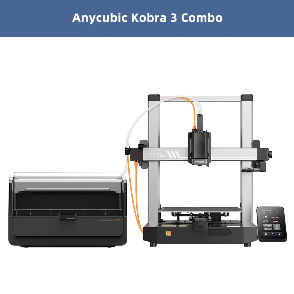 ANYCUBIC Kobra 3 Combo AE Version Multi-Color FDM 3D Printer Max 600mm/s Printing Speed Build Size 250x250x260mm