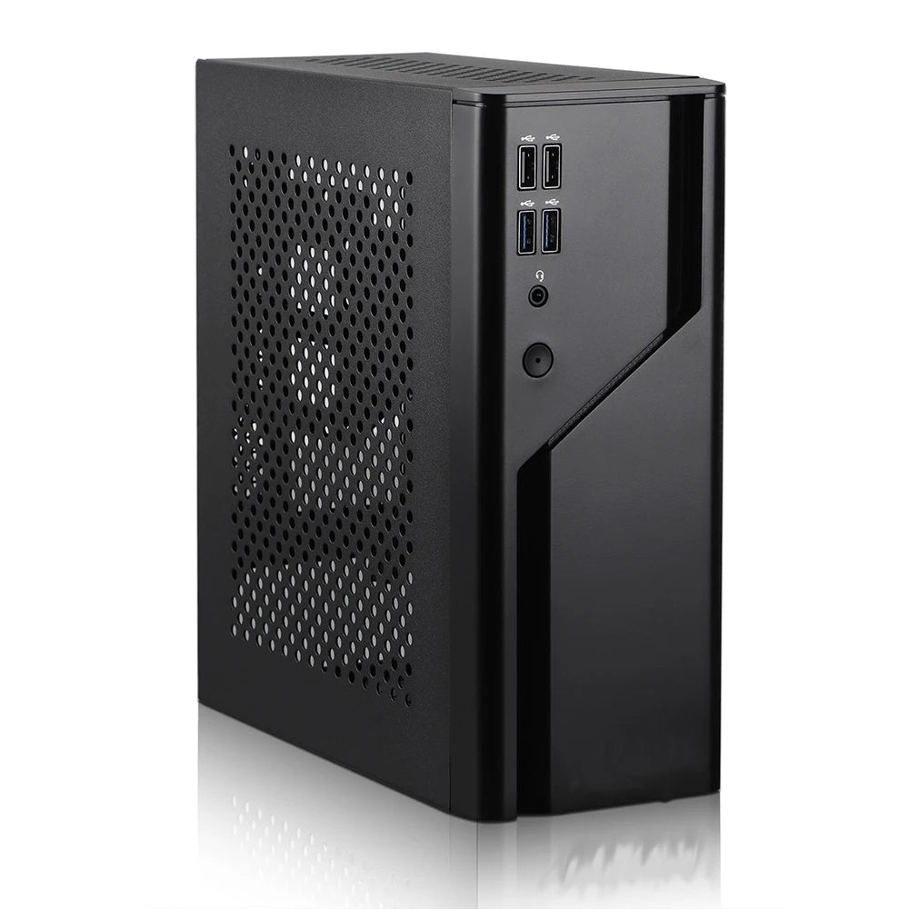 Mini ITX Case, SFF Small Form Factor, Mini-Tower HTPC Computer Cases, Vented Panels 0.8mm SPCC PC Chassis