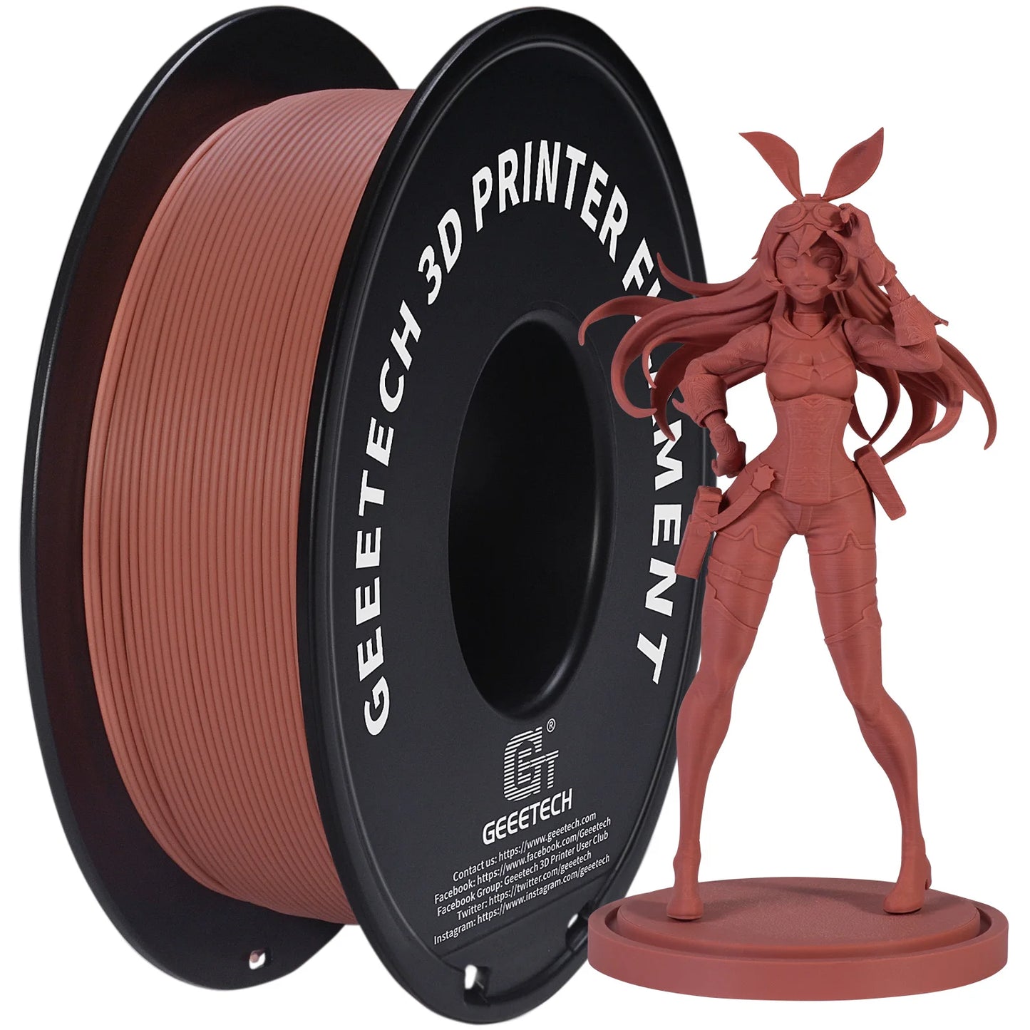 Geeetech 1kg 1.75mm Matte PLA 3D Printer Filament Vacuum Packaging Overseas Warehouses A variety of Colors Fast Ship