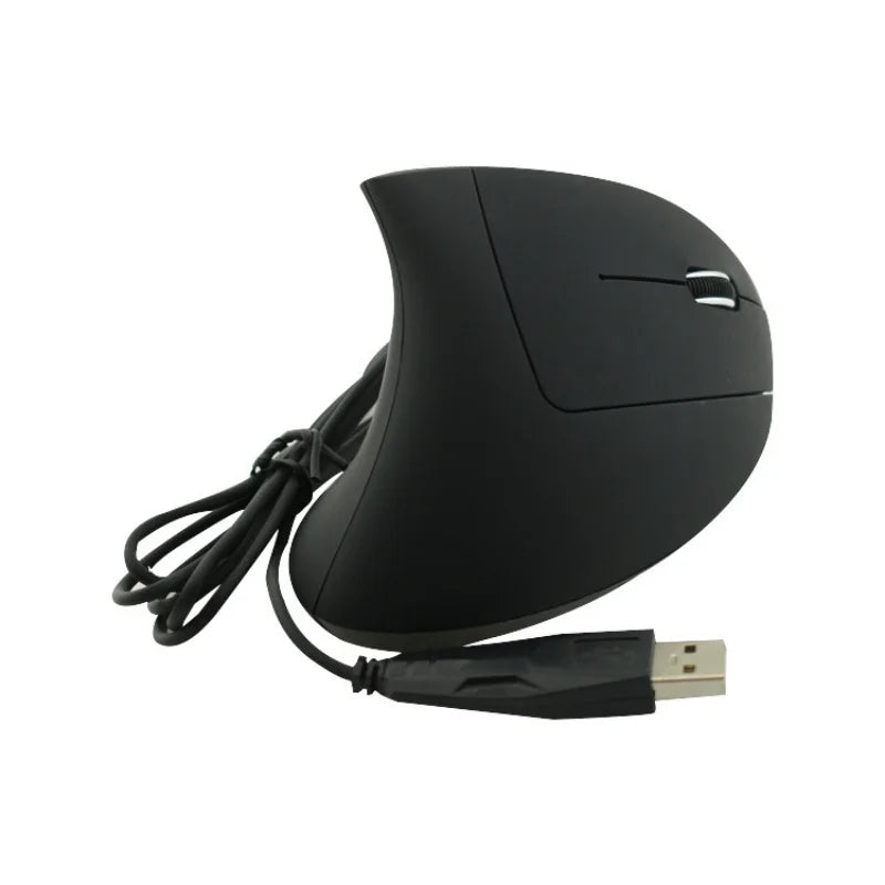 Ergonomic Wired Mouse, Vertical Mouse 6 Buttons, Right Hand Side Mouse, Wired Model for PC Laptop Black Right Hand.