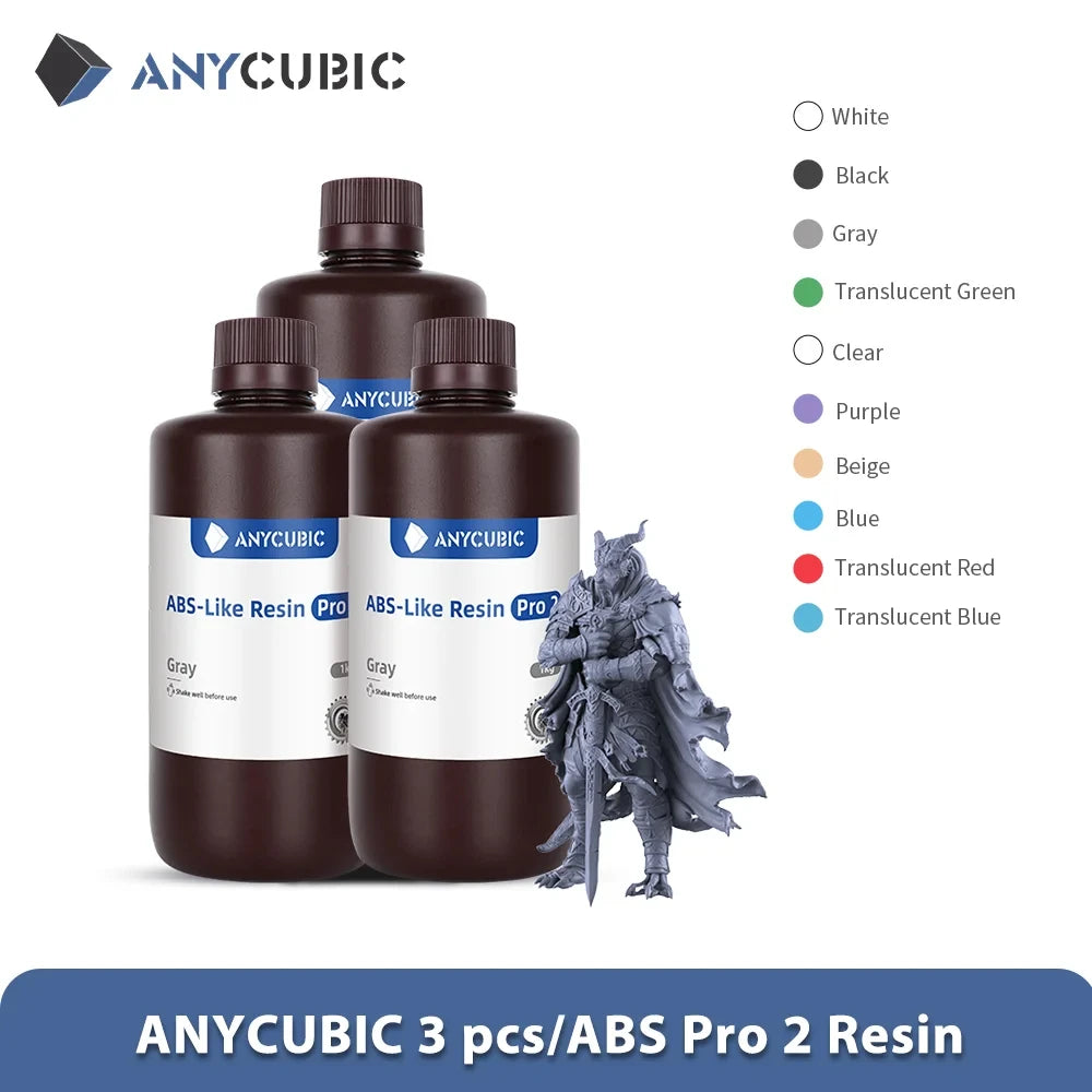 Newest 3pieces/lot Anycubic ABS Like Pro 2 3d Resin High Precision UV 405nm For LCD SLA DLP Anycubic Photon Resin 3d Printer