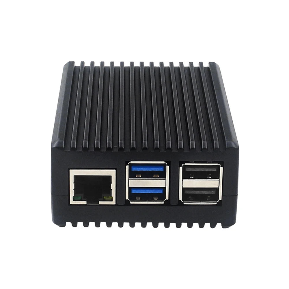 Raspberry Pi 5 Case Heavy Duty Passive Cooling Metal Case Aluminum Alloy Metal Passive Cooling Case Fit for Raspberry Pi 5