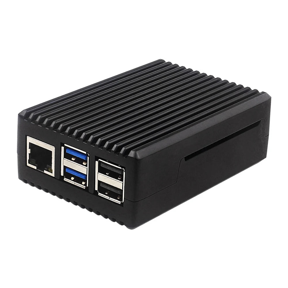 Raspberry Pi 5 Case Heavy Duty Passive Cooling Metal Case Aluminum Alloy Metal Passive Cooling Case Fit for Raspberry Pi 5