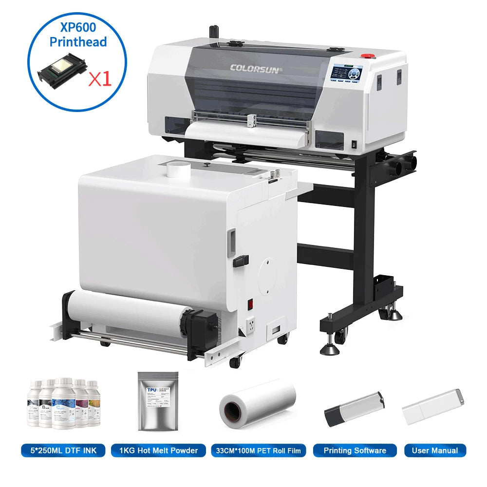 Colorsun A3 DTF Printers For Epson XP600 Impresora a3 dtf Printing Machine Direct to Film T-shirt Printers For T-Shirt Hoodies