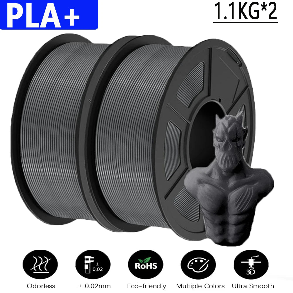 PLA / PLA PLUS Printer Filament 1.75mm 2.2 KG 100% No Bubble non-toxic 3D Printing Materials for 3D Printer
