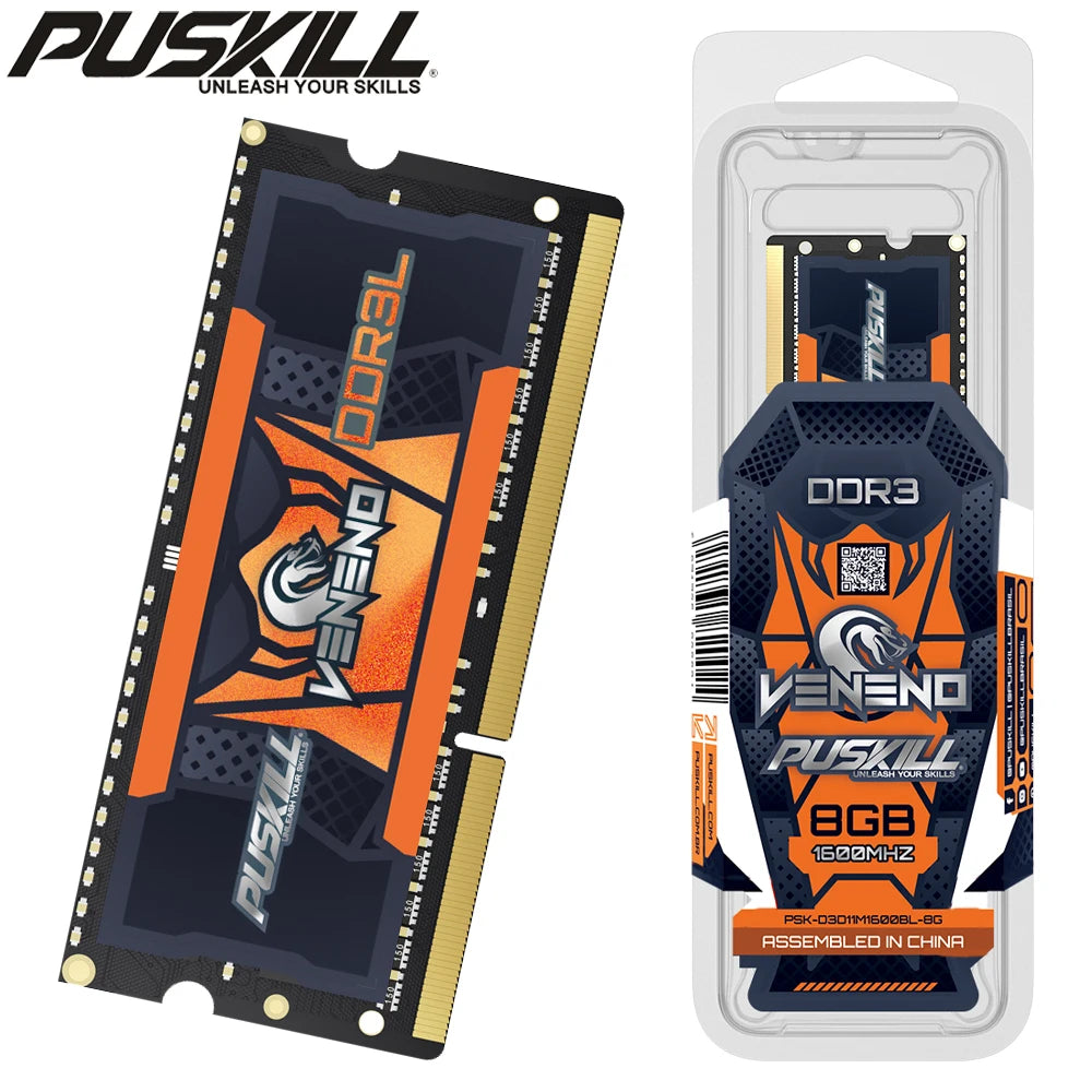DDR3L Notebook Memoria RAM 8GB 1600MHz 1.35V 204-PIN SODIMM Laptop Memory