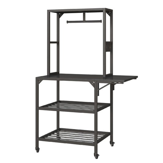 3D Printer Stand, Heavy Duty 3D Printer Table Stand with Filament Storage Rack, T-Shaped Spools Holder Rack with Wheels,3D Print