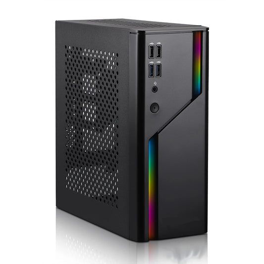 Mini ITX Case, SFF Small Form Factor, Mini-Tower HTPC Computer Cases, Vented Panels 0.8mm SPCC PC Chassis