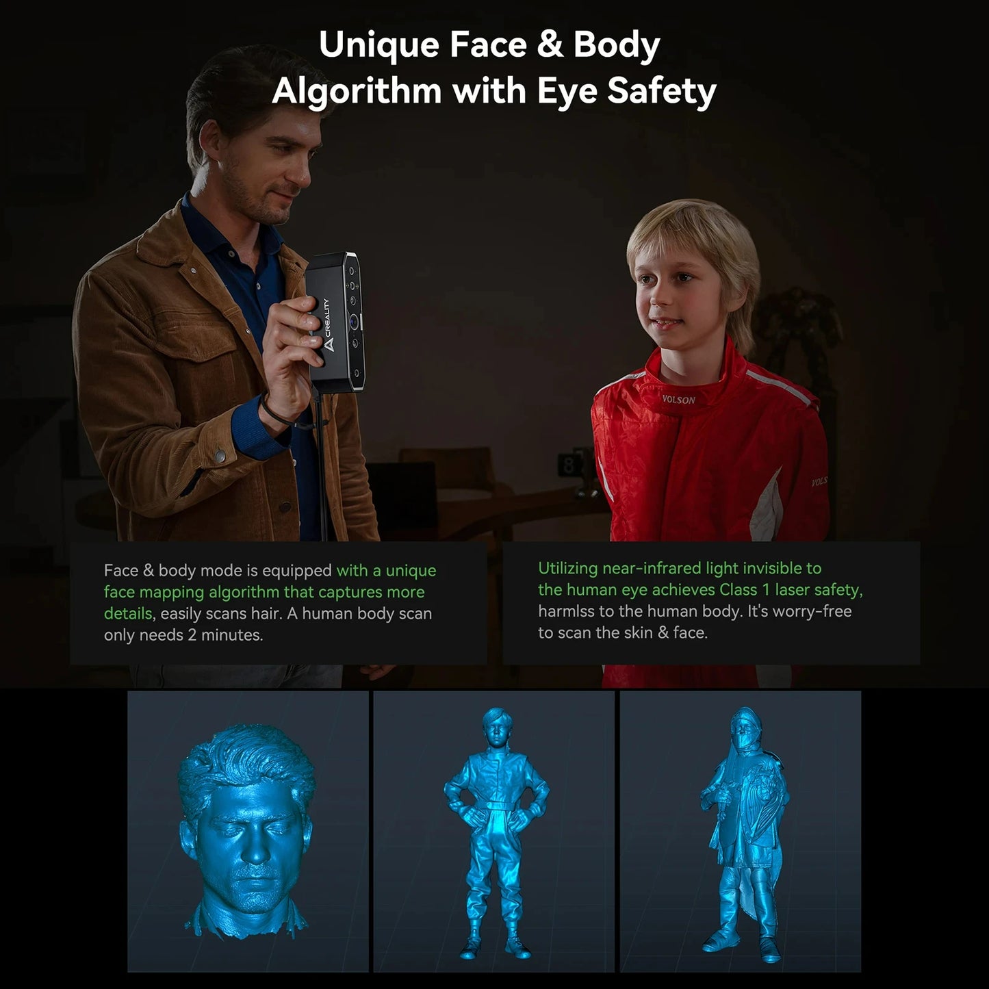 Creality CR-Scan Otter 3D Scanner Handheld Scanner with 0.02mm Accuracy Anti-Shake Tracking Up to 20FPS Four-lens Stereo Vision