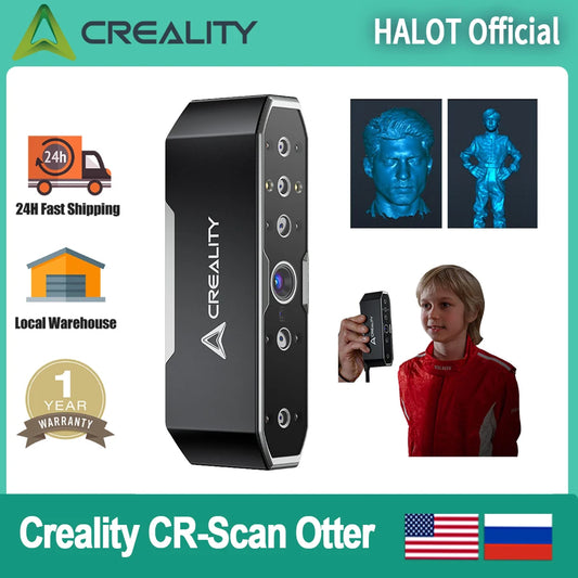 Creality CR-Scan Otter 3D Scanner Handheld Scanner with 0.02mm Accuracy Anti-Shake Tracking Up to 20FPS Four-lens Stereo Vision