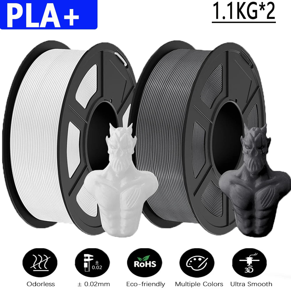 PLA / PLA PLUS Printer Filament 1.75mm 2.2 KG 100% No Bubble non-toxic 3D Printing Materials for 3D Printer
