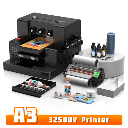 UV DTF Impresora Printer A3/A4 L805 UV Flatbed Printer UV DTF Sticker Printer For Bottle Print Acrylic Metal Wood 3D UV Printer